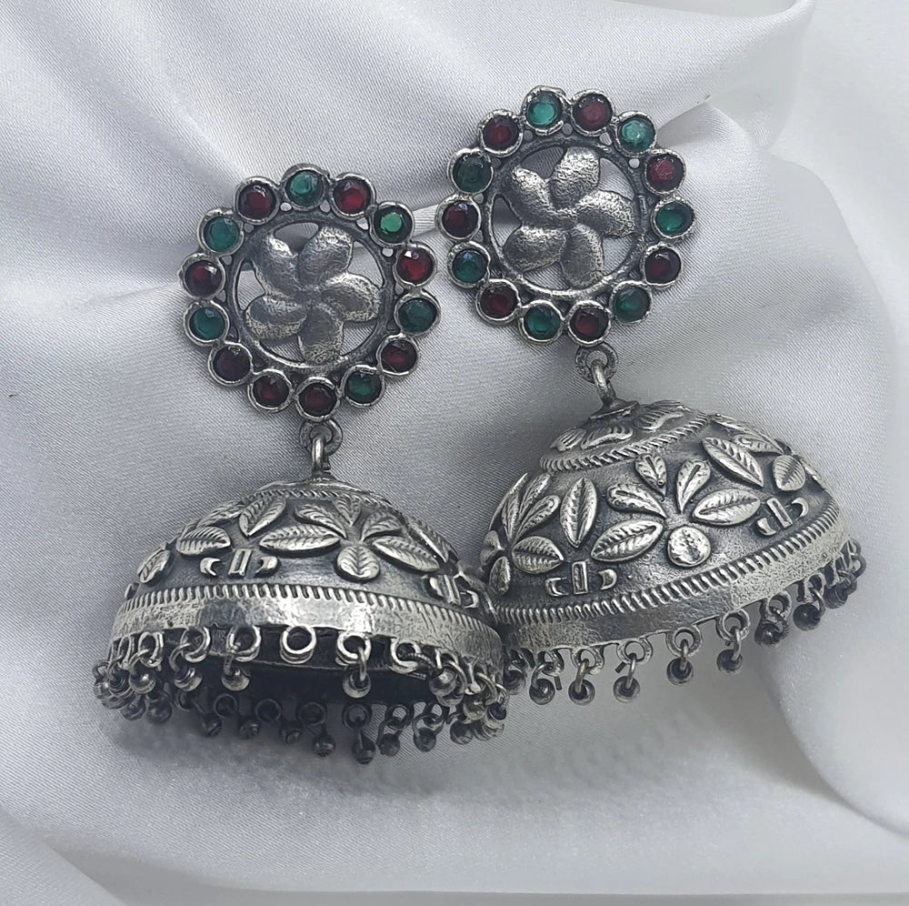 Reva 92.5 Silver plated Jhumka