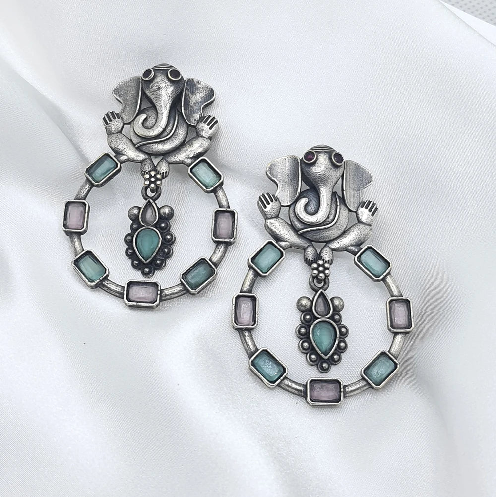 Ganesha 2.0 Silver plated earrings