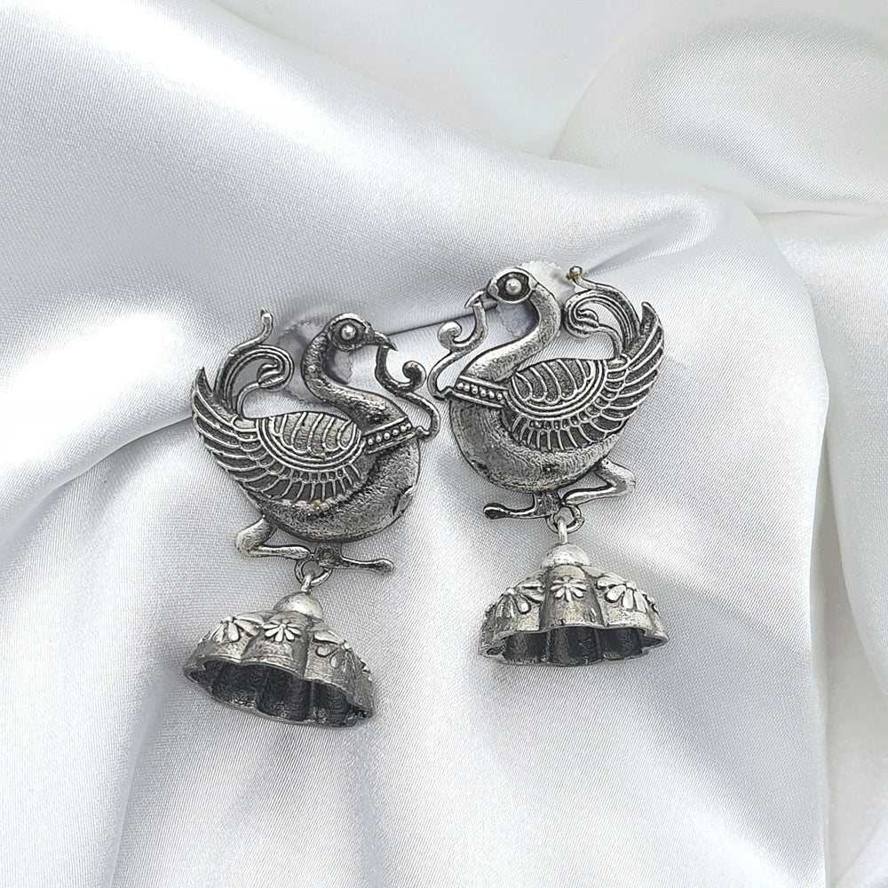 Sahasra Silver plated Jhumka