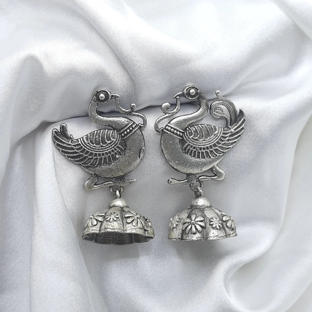 Sahasra Silver plated Jhumka