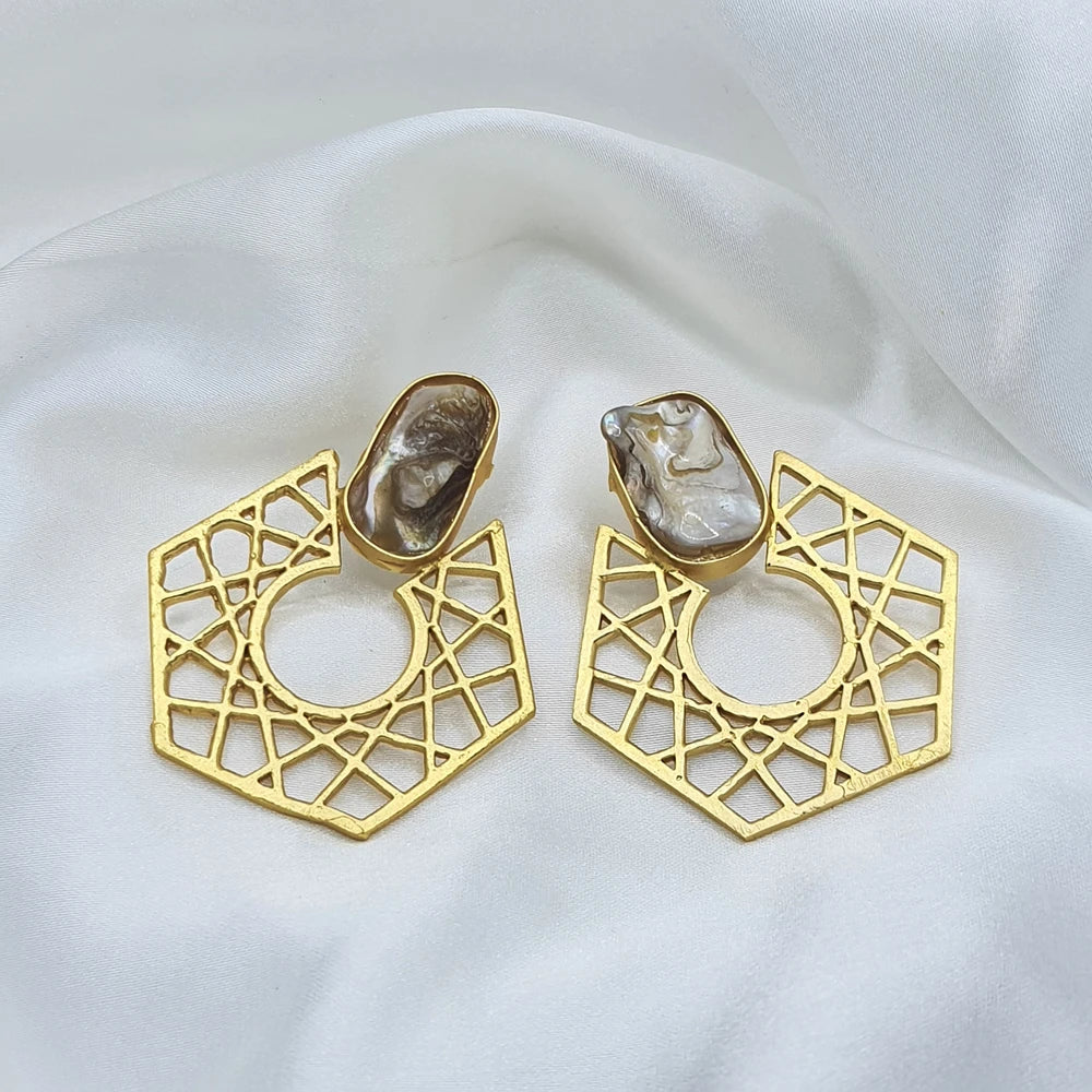 Nihira Gold plated earrings