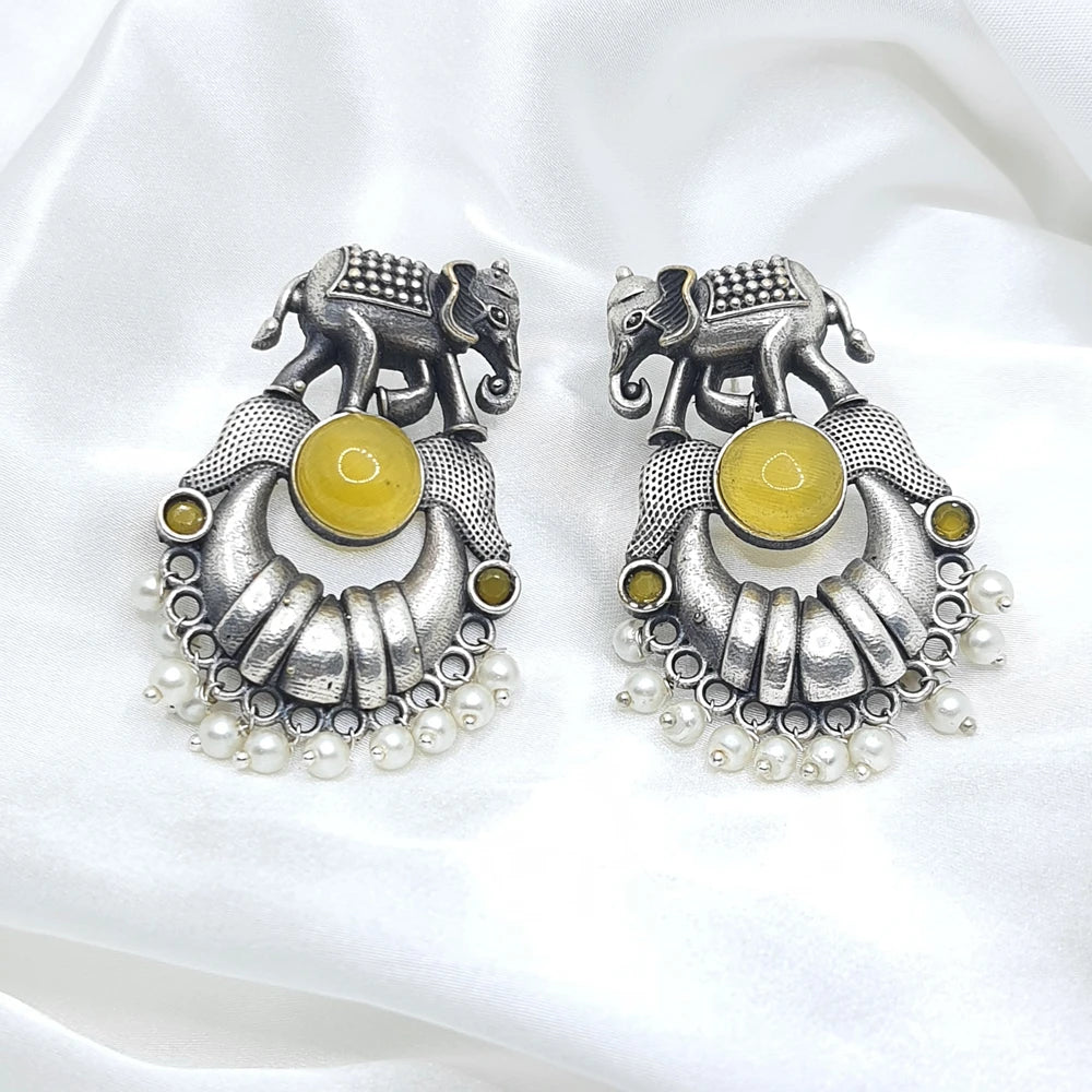 Hansika silver plated earrings