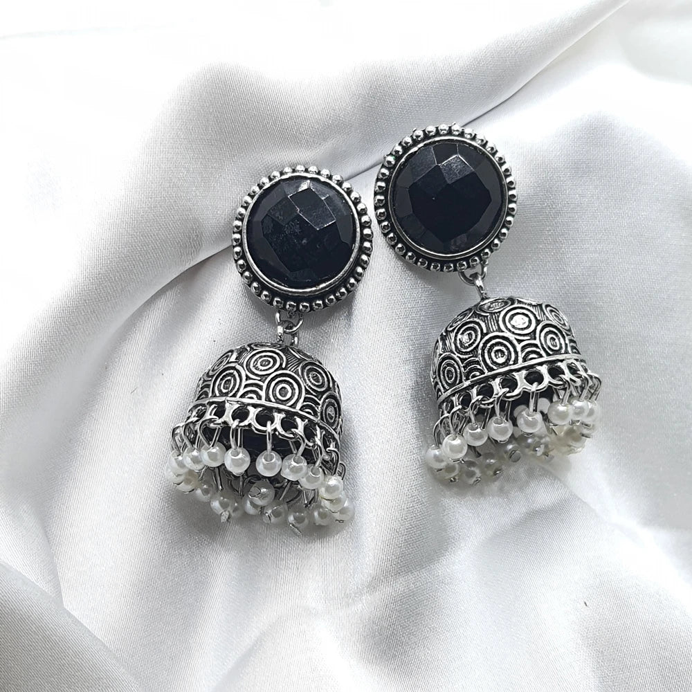 Aarvi  German Silver jhumka