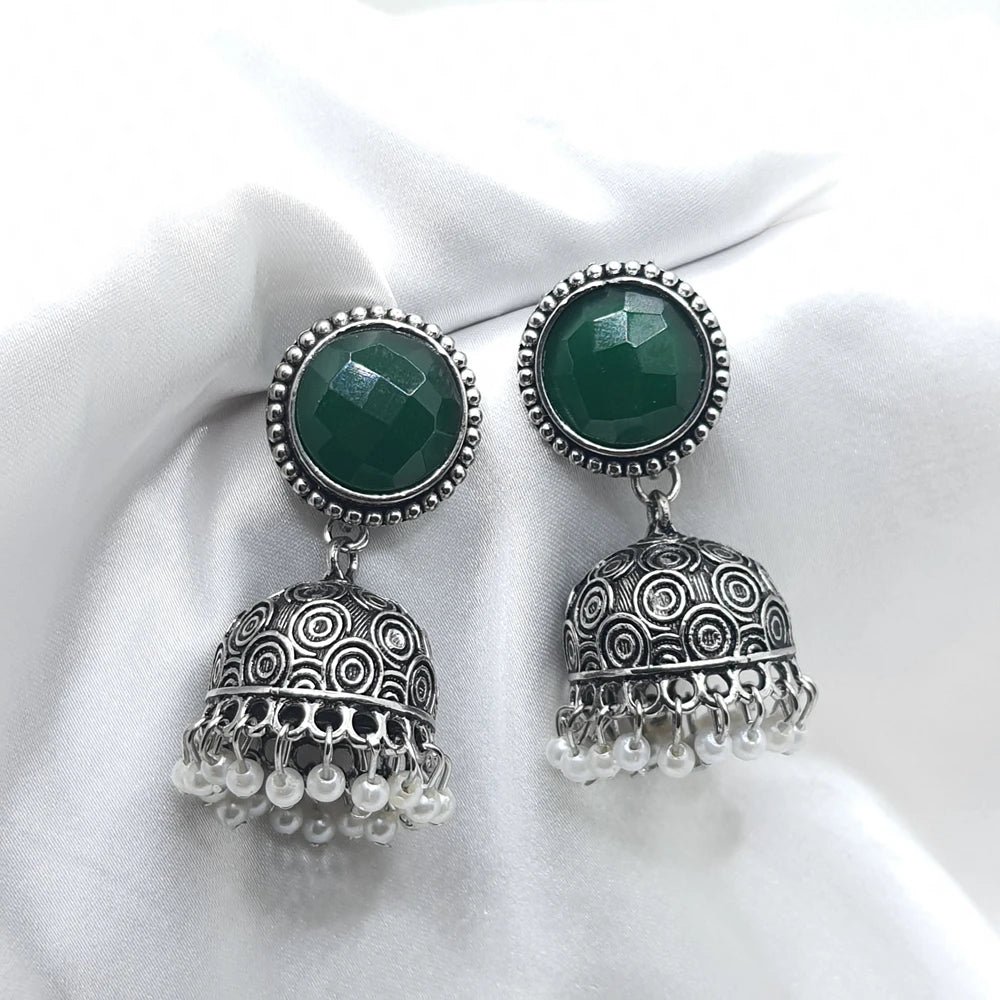 Aarvi  German Silver jhumka