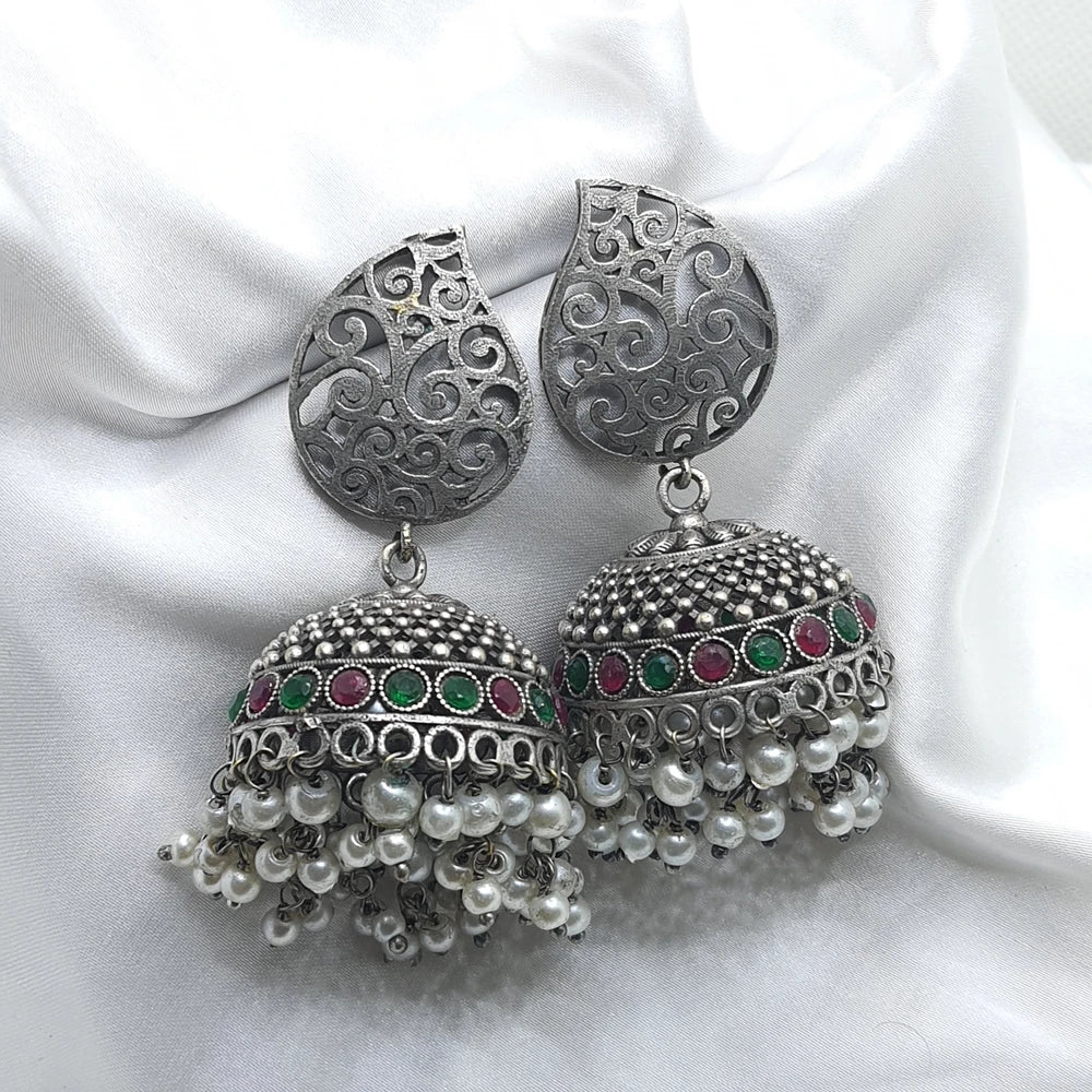 Anaisha silver plated jhumka