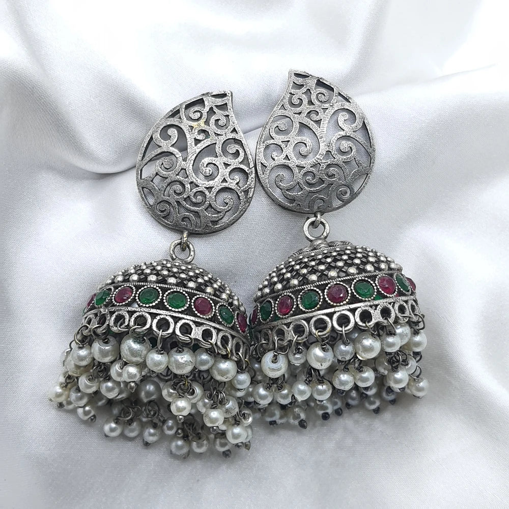 Anaisha silver plated jhumka