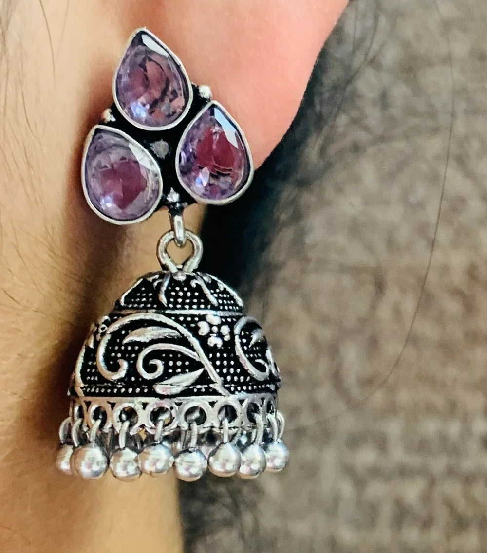 Sucharitha silver plated monalisa Earrings