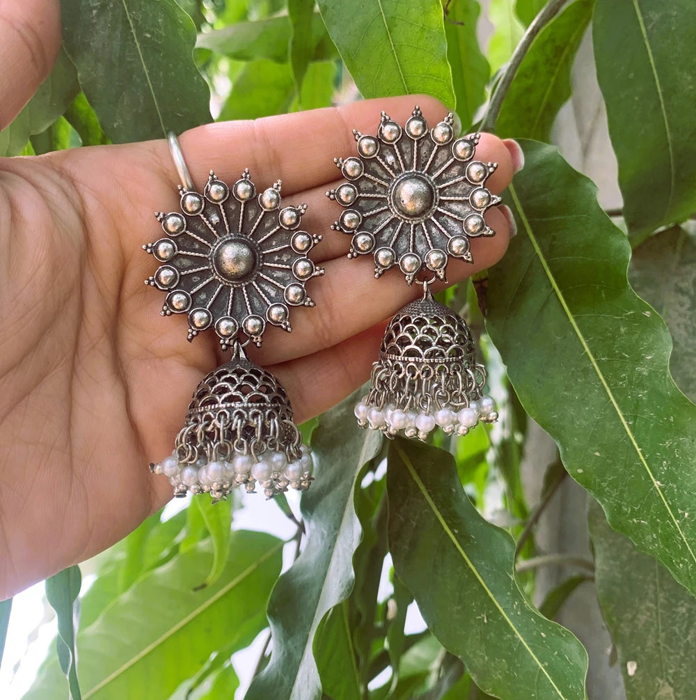 Chavvi German Silver jhumka