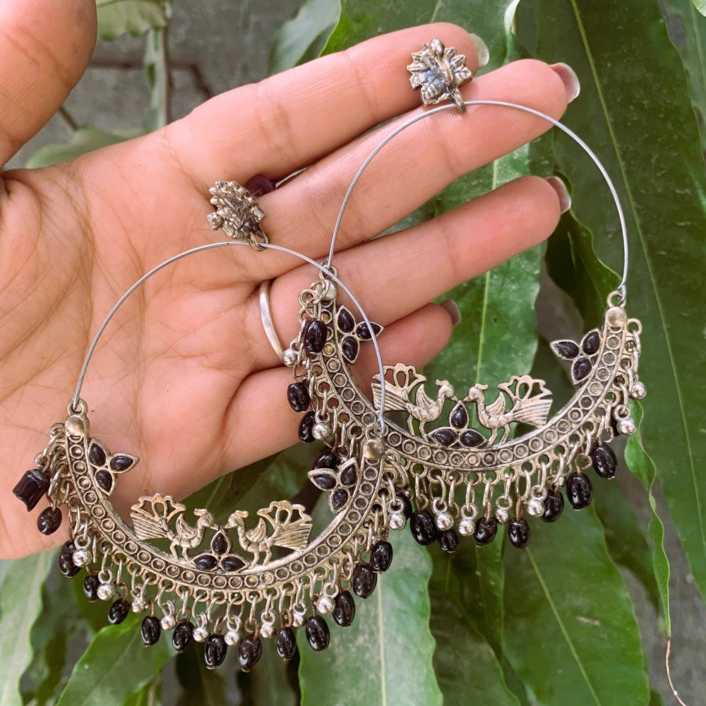 Arya Oxidised Earrings