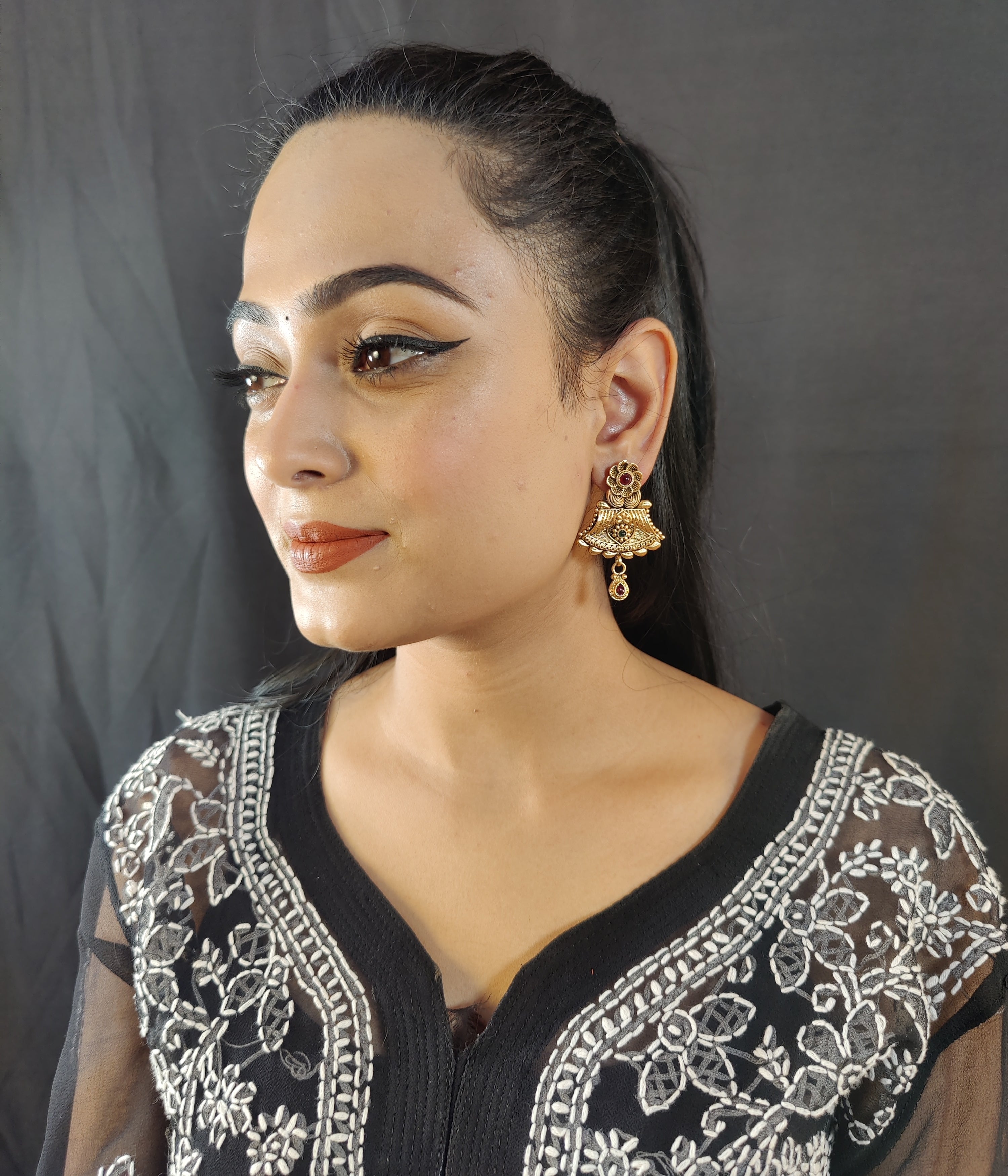 Navi Gold Plated Earrings