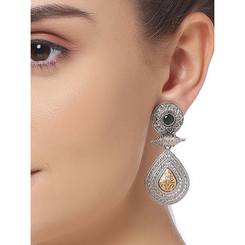 Hitakshi Dual tone earrings