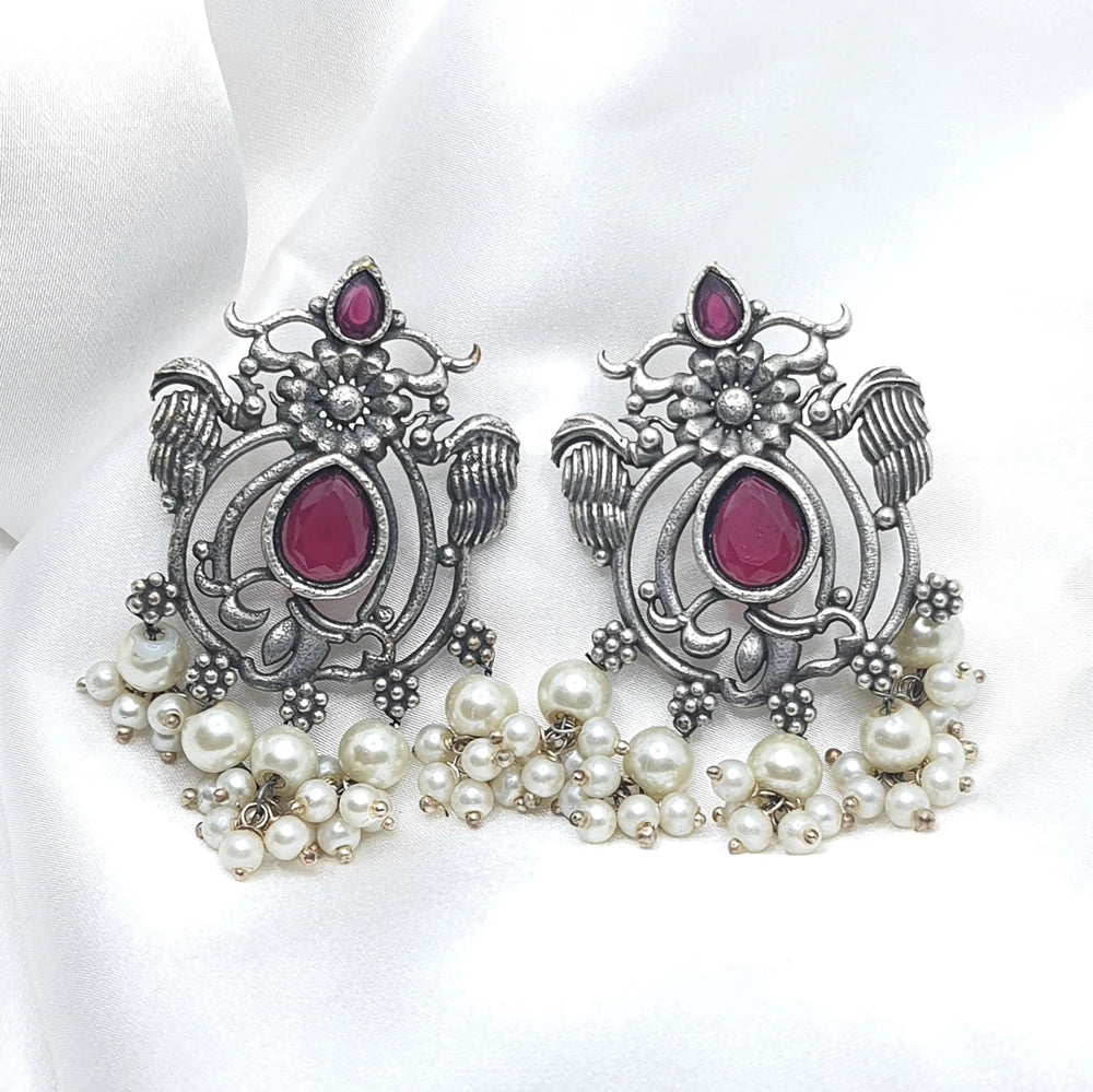 Dinisha Silver plated earrings