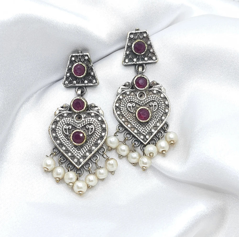 Manisha Silver plated earrings