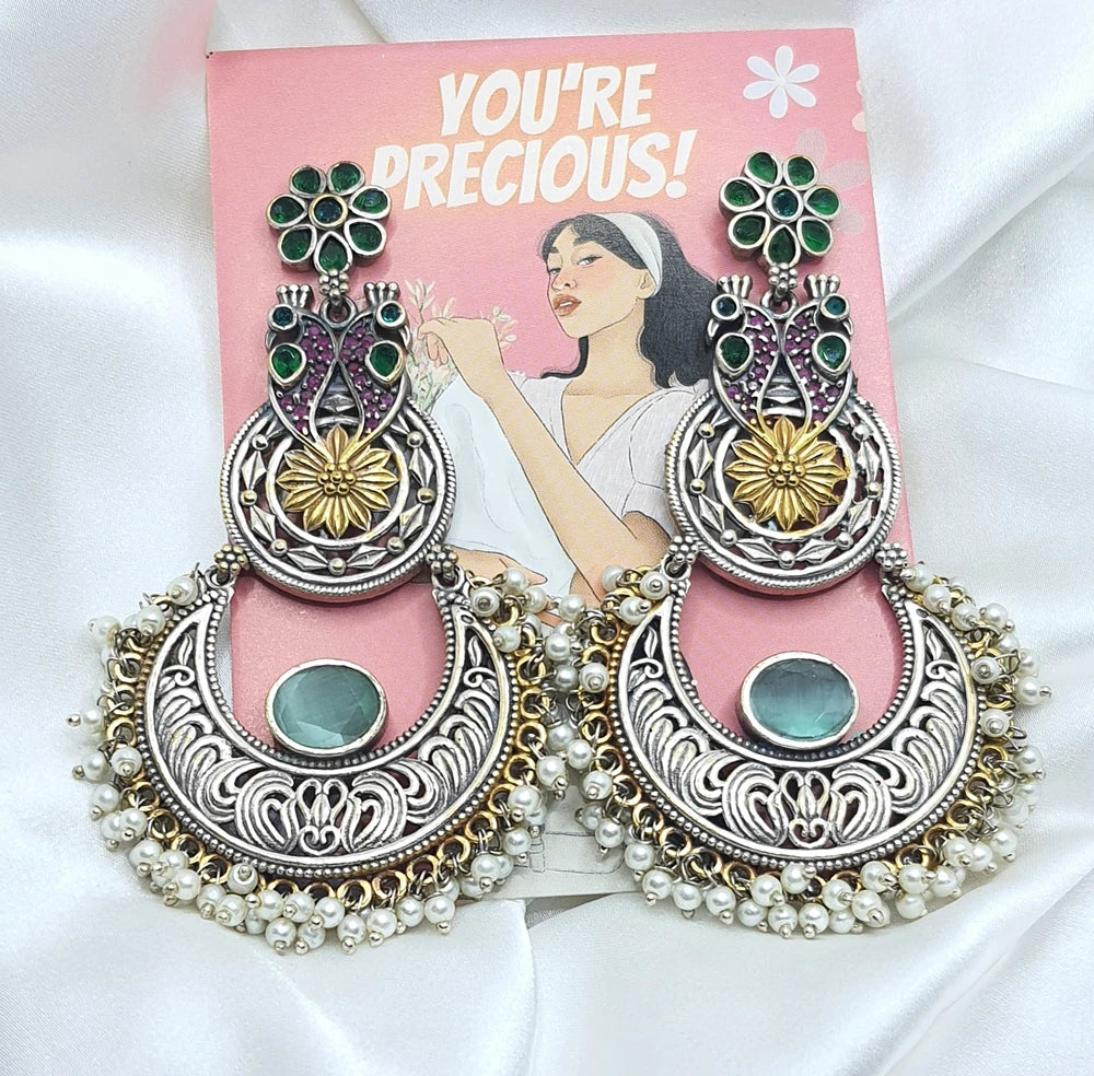 Parinika Dual tone earrings