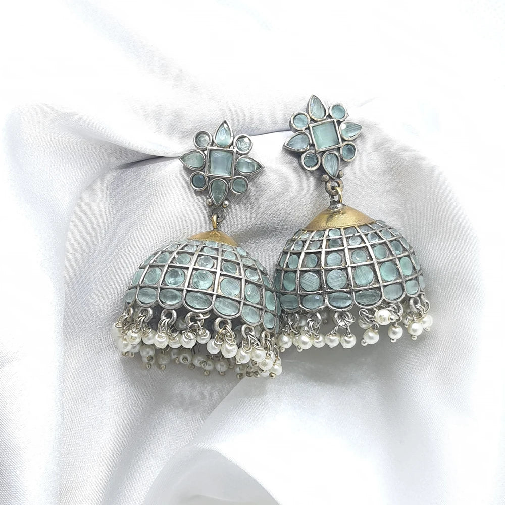 Saloni Monalisa Silver Earrings