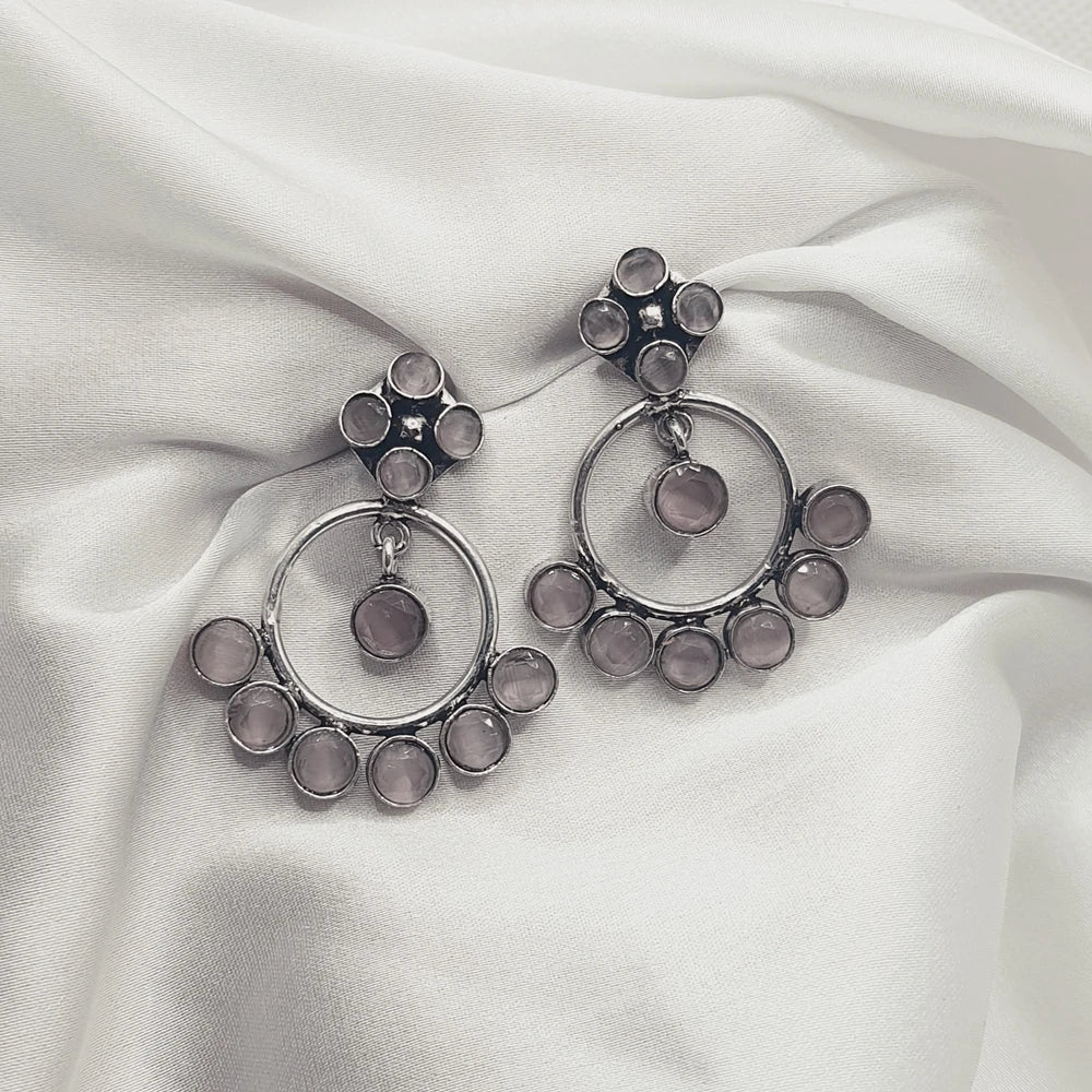 Aavya Silver plated earrings