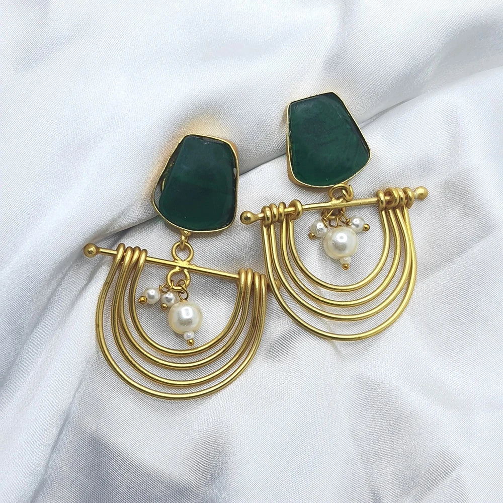 Takshvi gold plated earrings