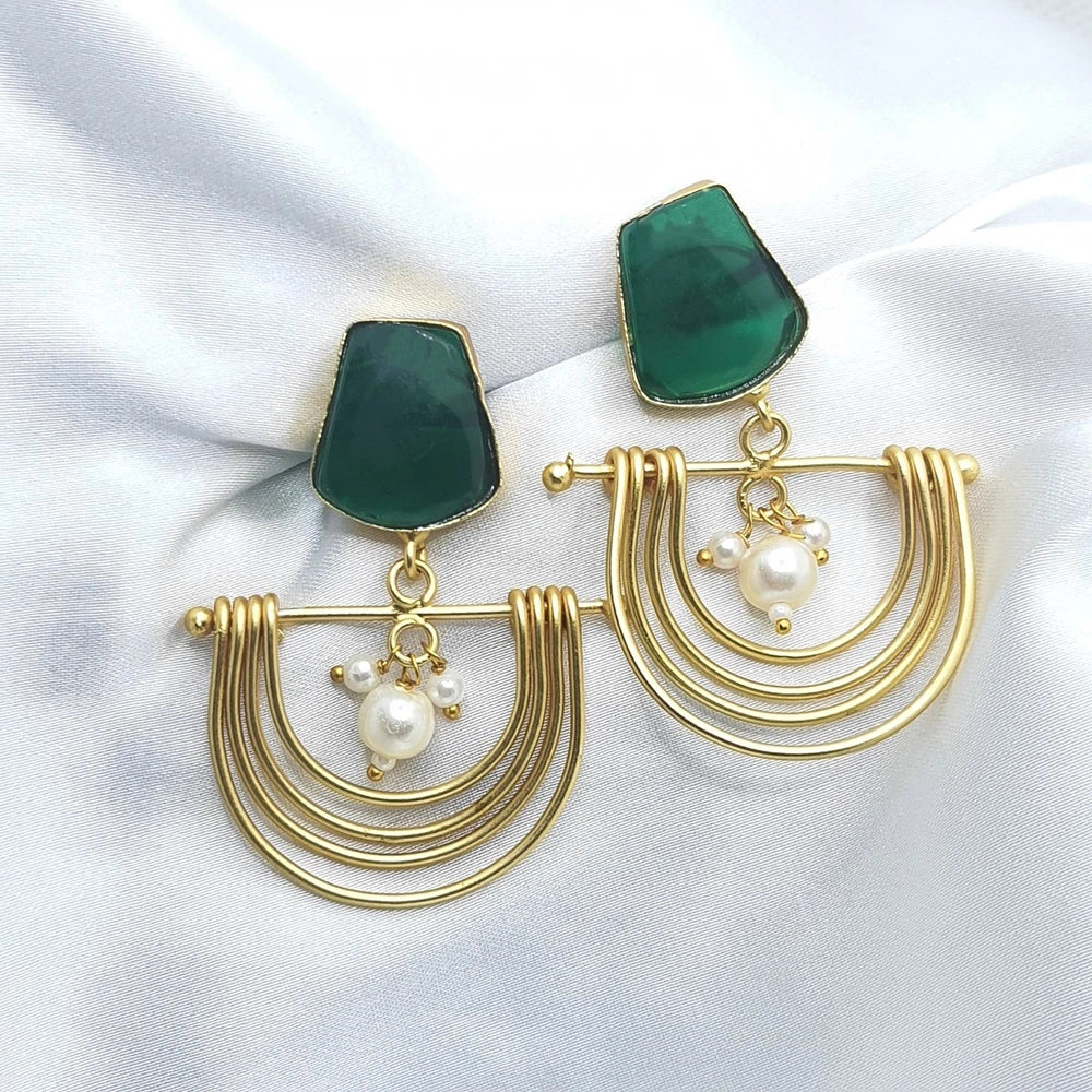 Takshvi gold plated earrings