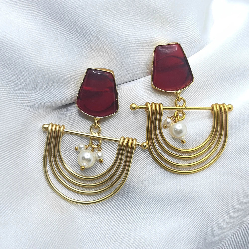 Takshvi gold plated earrings