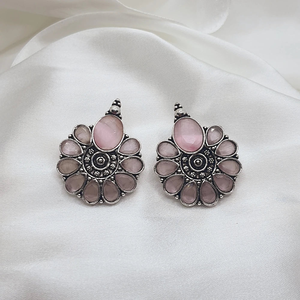 Riyanshika German Silver Plated Earrings