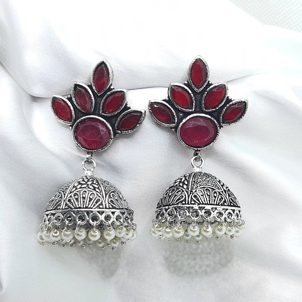 Pari Silver Plated Jhumka