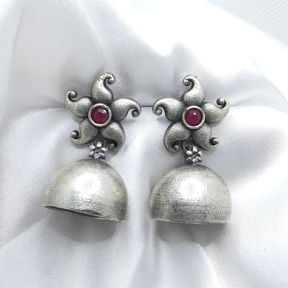 Saanvi German Silver Jhumka