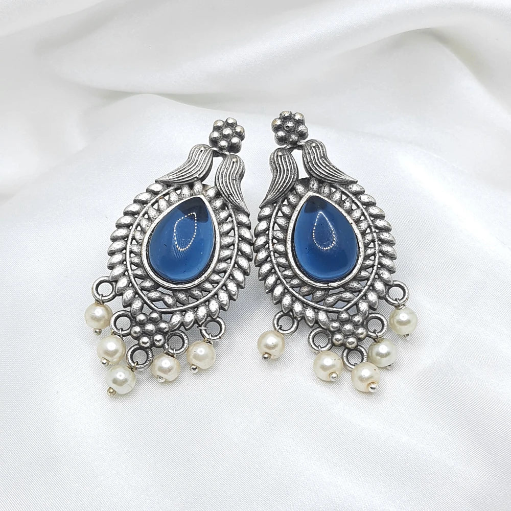 Aaradhya silver plated earring