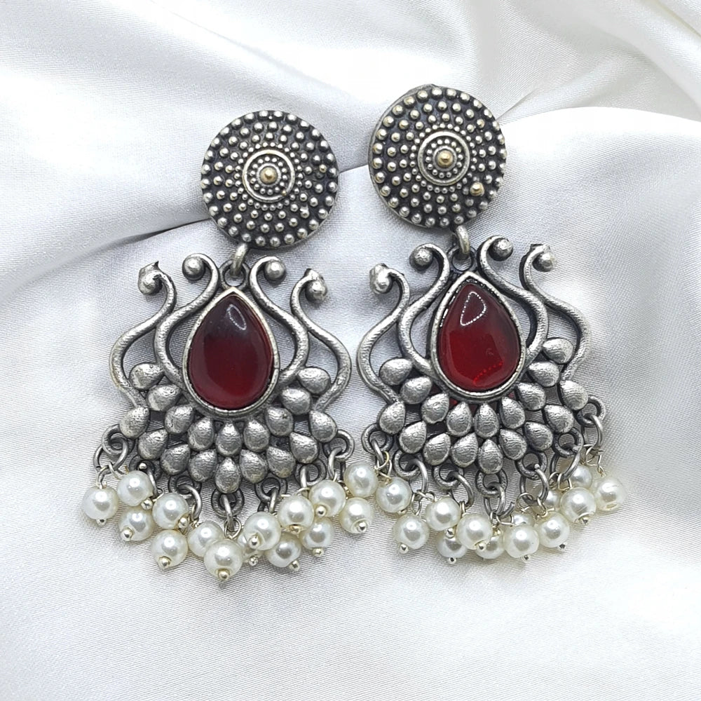 Bhavika silver plated earring