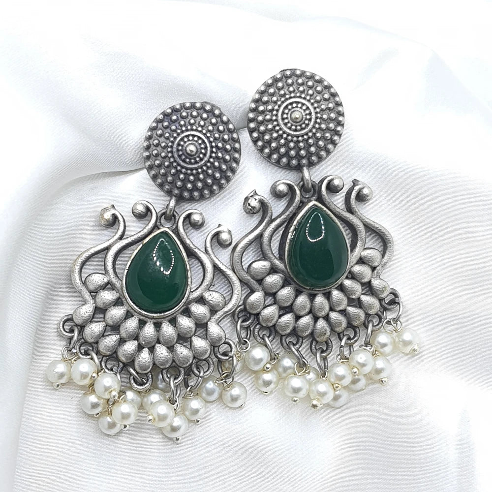 Bhavika silver plated earring