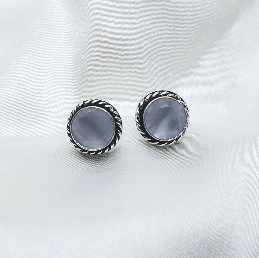 Anupallavi silver plated earrings
