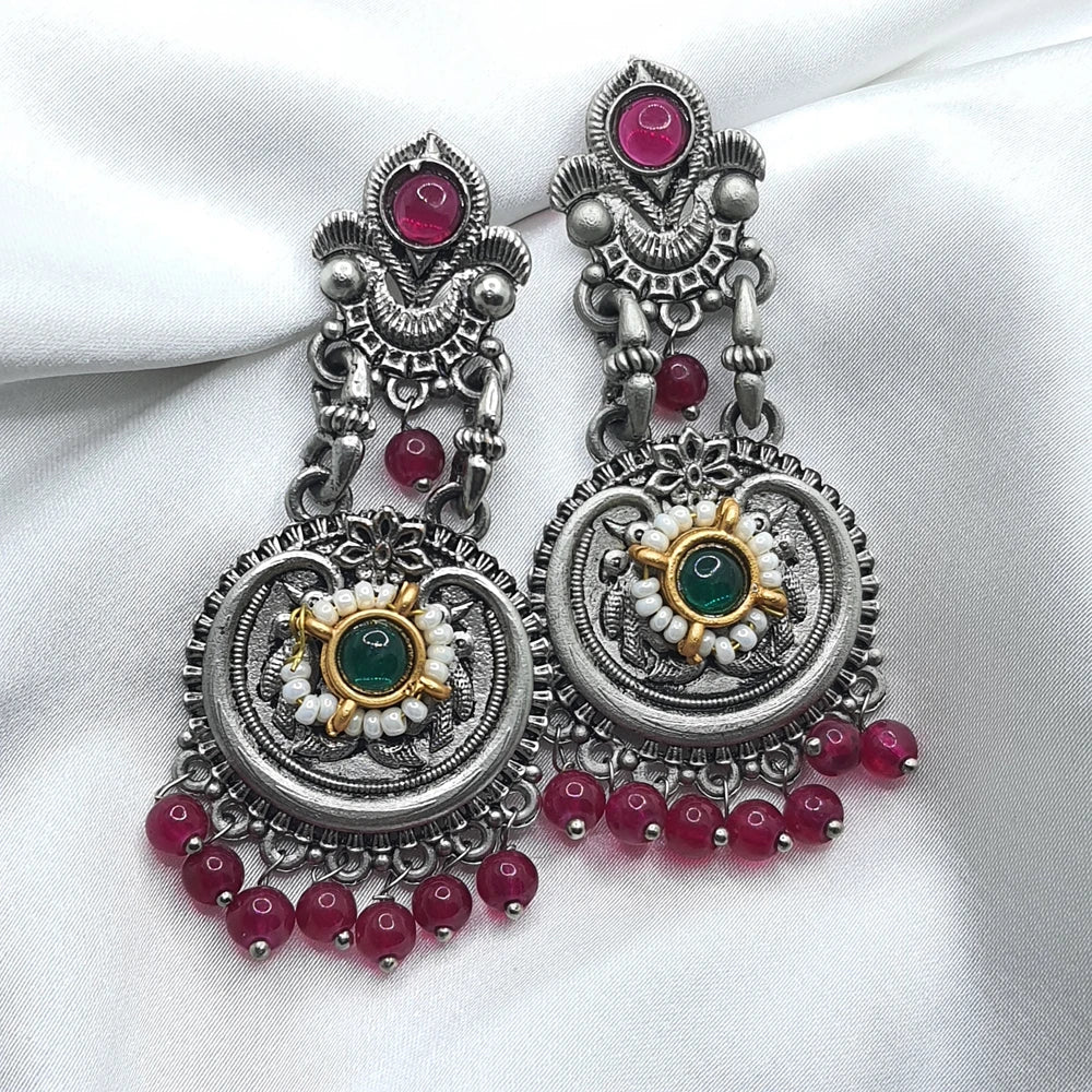 Yuvika silver plated earring