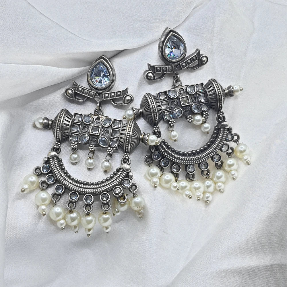 Hadya silver plated earrings