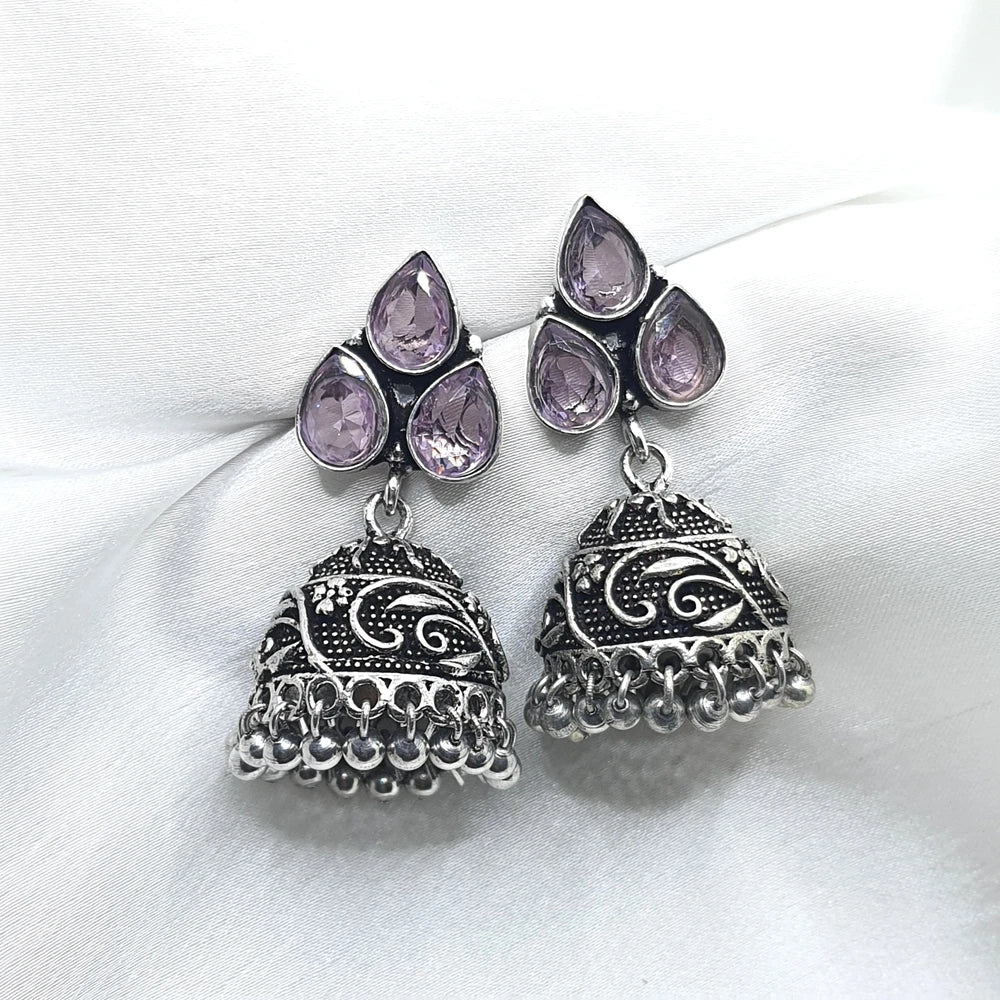 Sucharitha silver plated monalisa Earrings