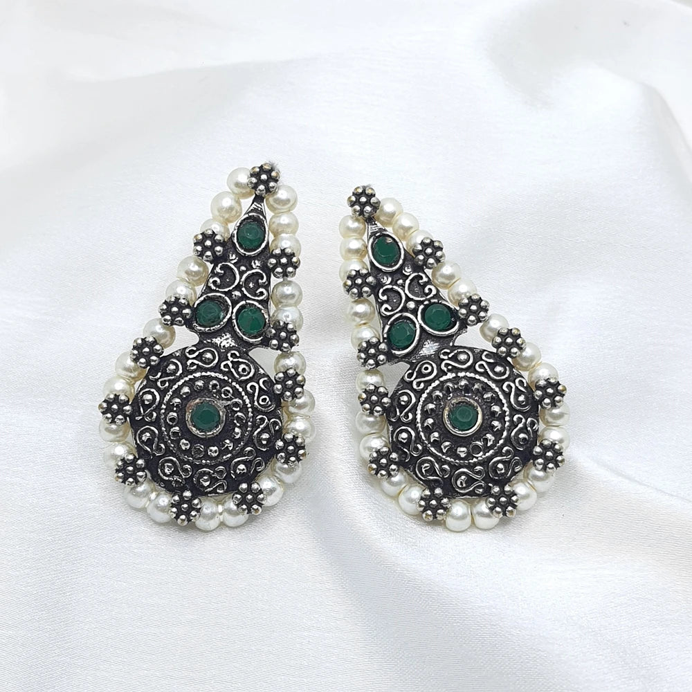 Ashmita silver plated pearl Earrings