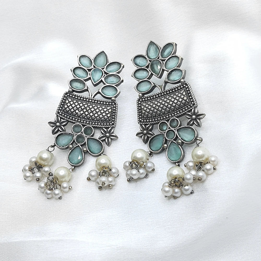 Aratrika silver plated Monalisa Earrings