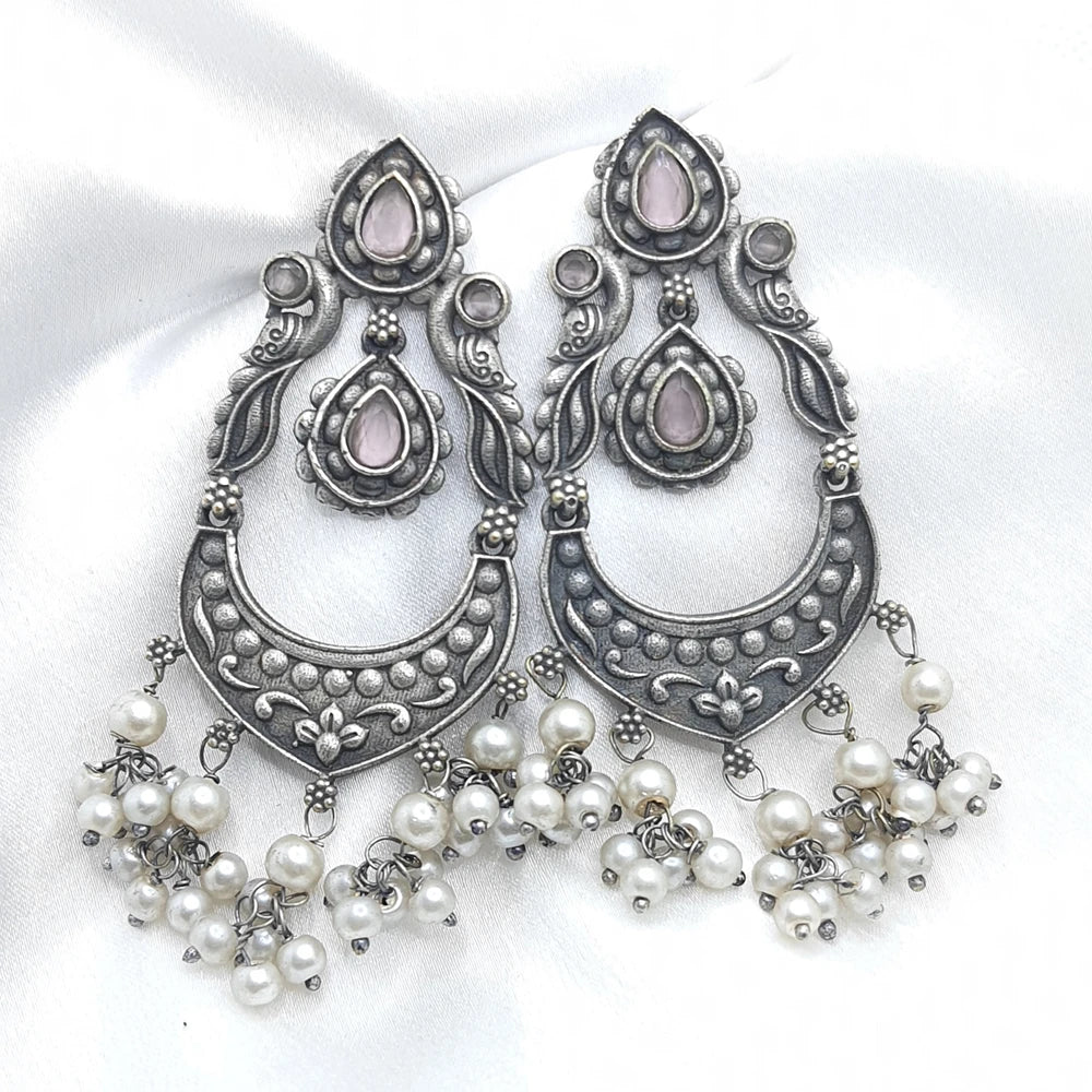 Rajisha silver plated brass earrings