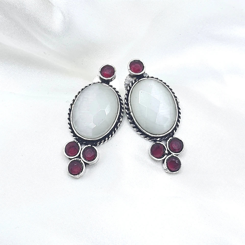 Pooja Silver Plated Earring