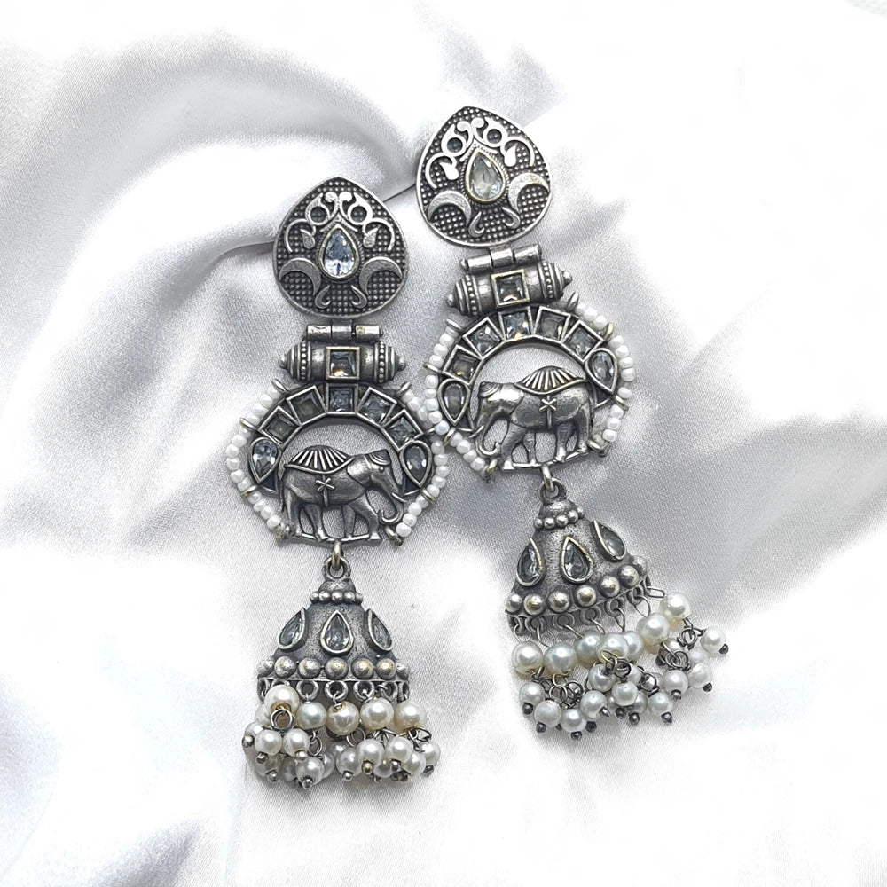 Anjali Silver Plated Earring