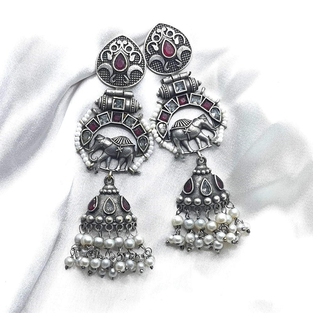 Anjali Silver Plated Earring