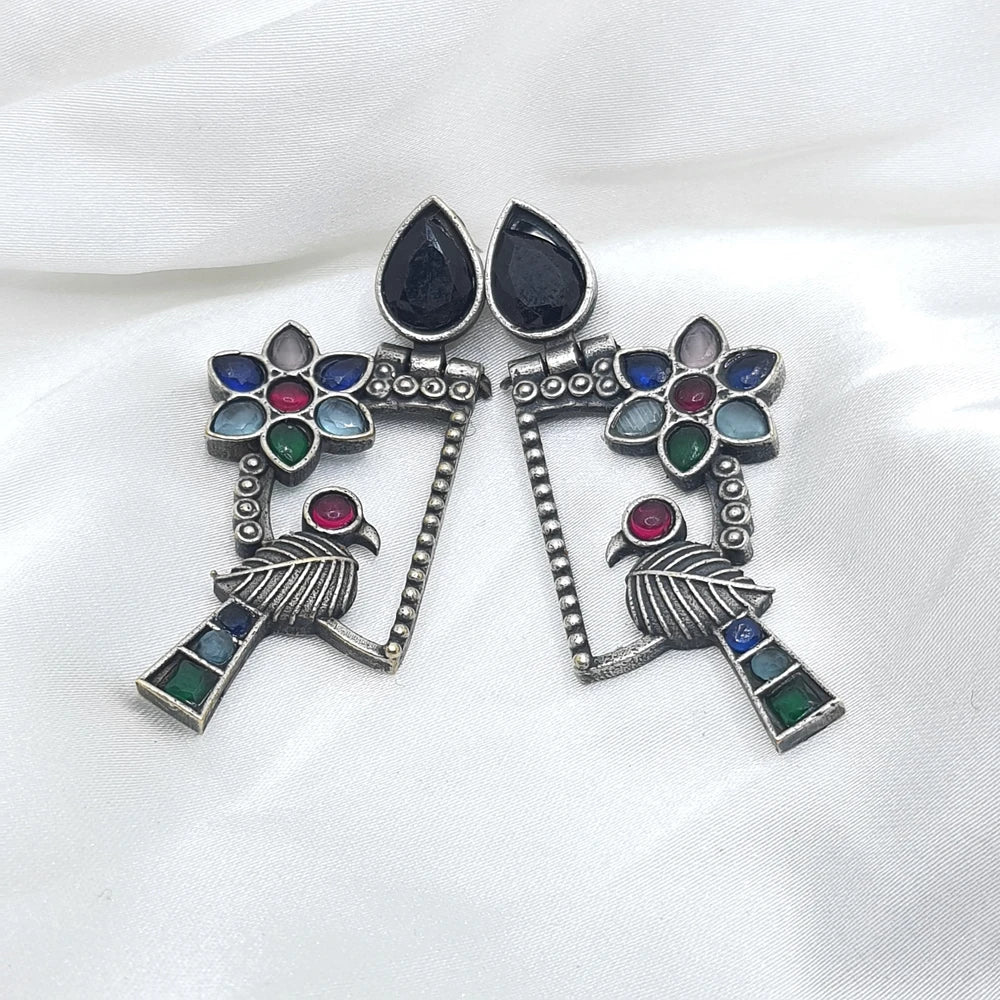 Dilreet German silver Earring