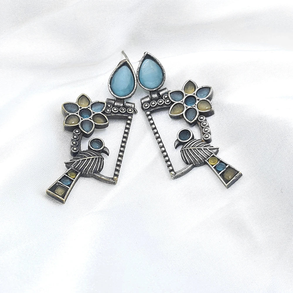 Dilreet German silver Earring