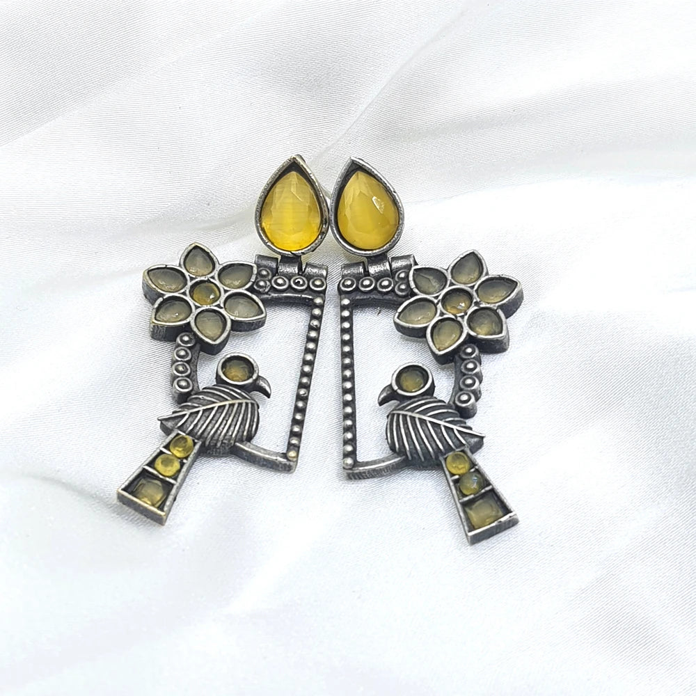 Dilreet German silver Earring