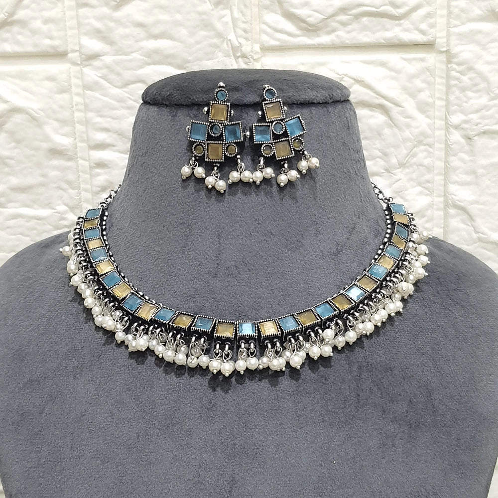 Dujanah German Silver Choker Set