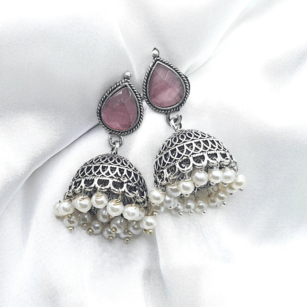 Kavya German silver jhumka