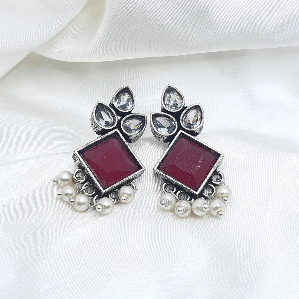 Gitika German Silver Plated Earrings