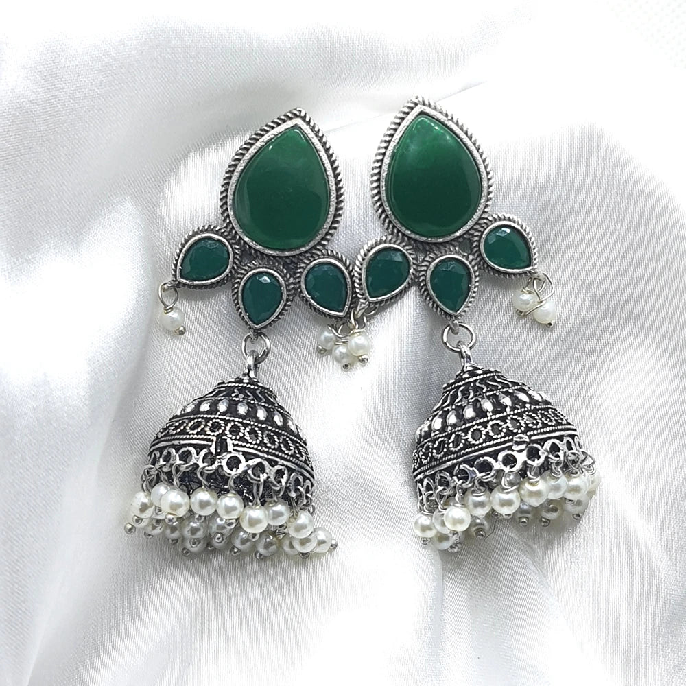 Priyu German Silver Jhumka