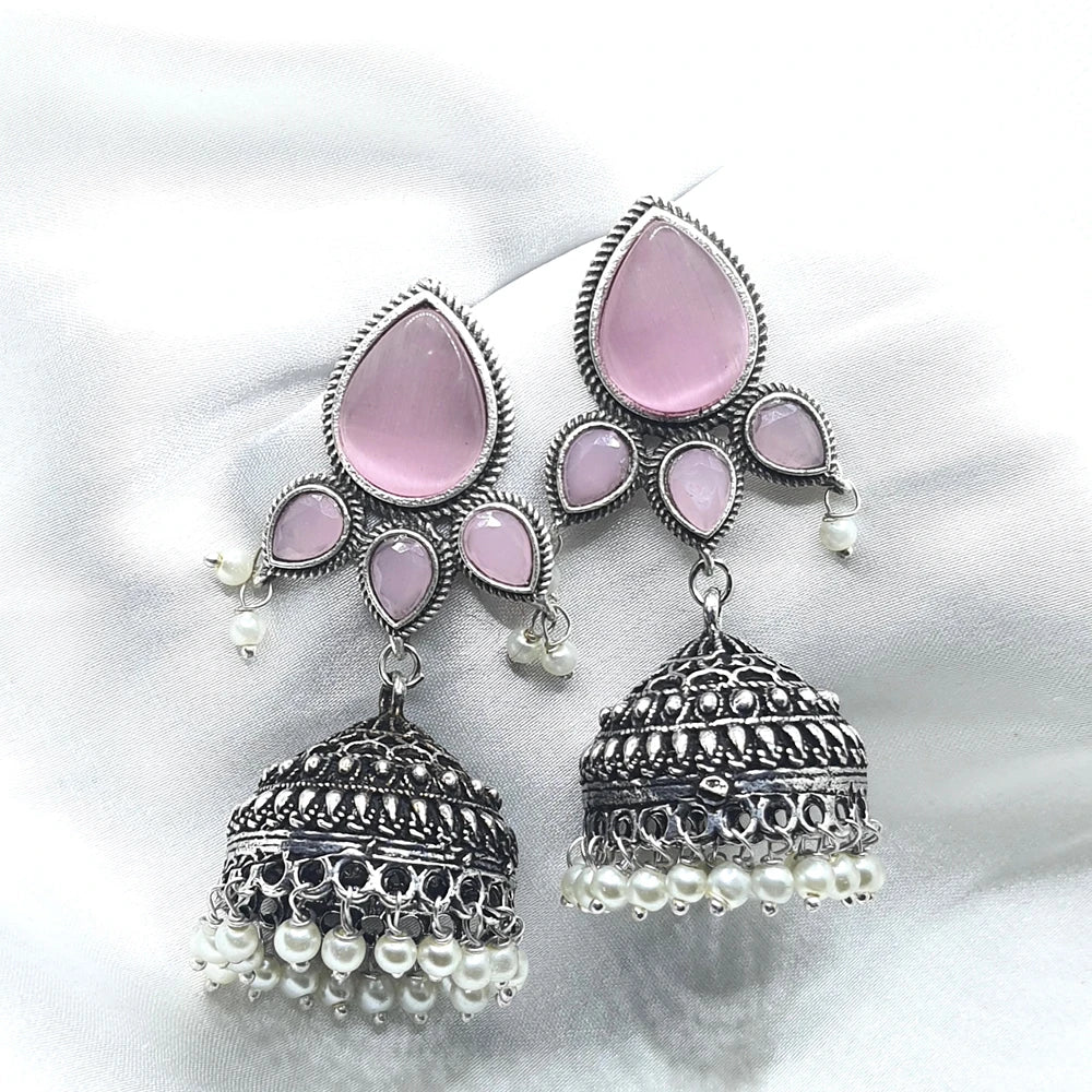 Priyu German Silver Jhumka