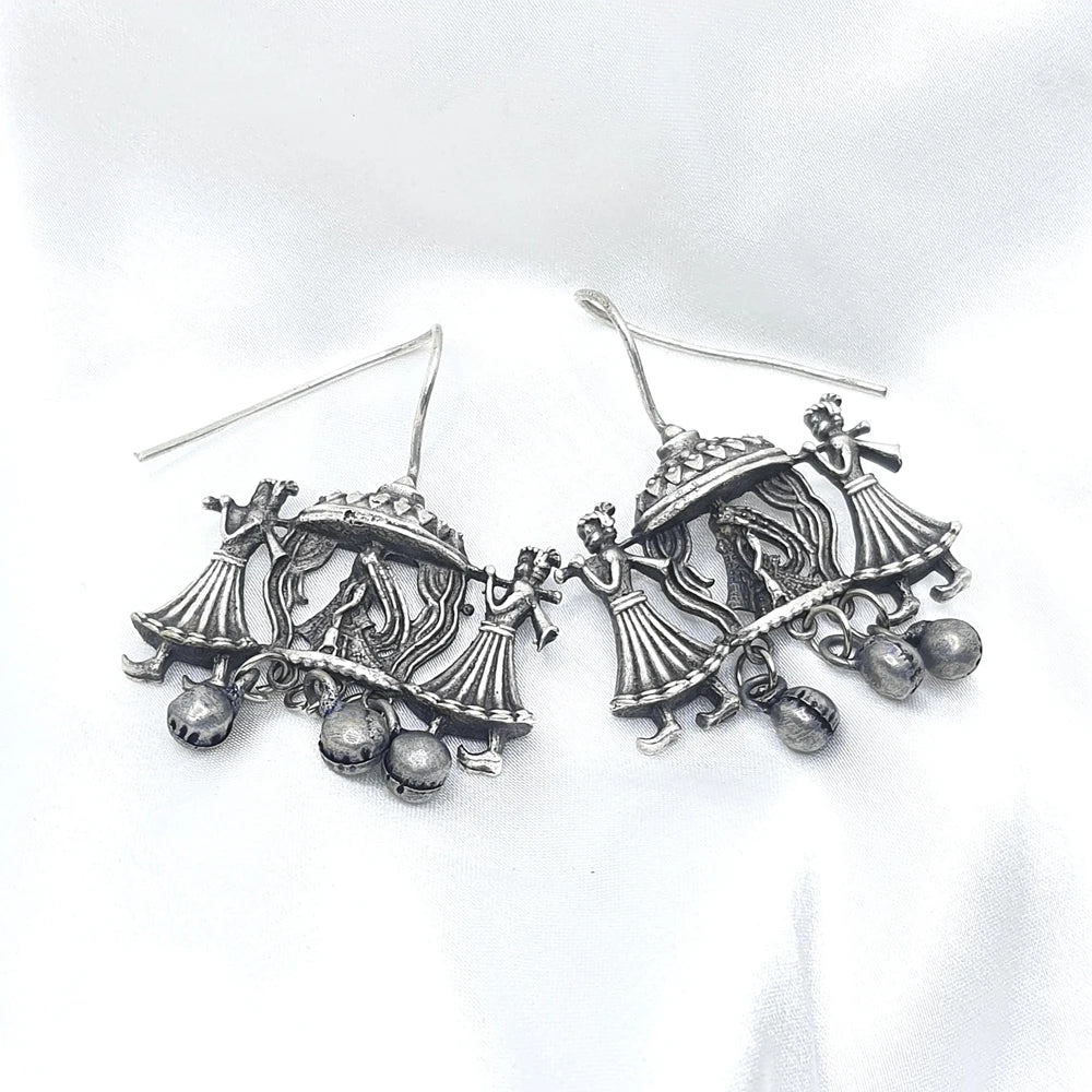 Vidaai German Silver Earrings