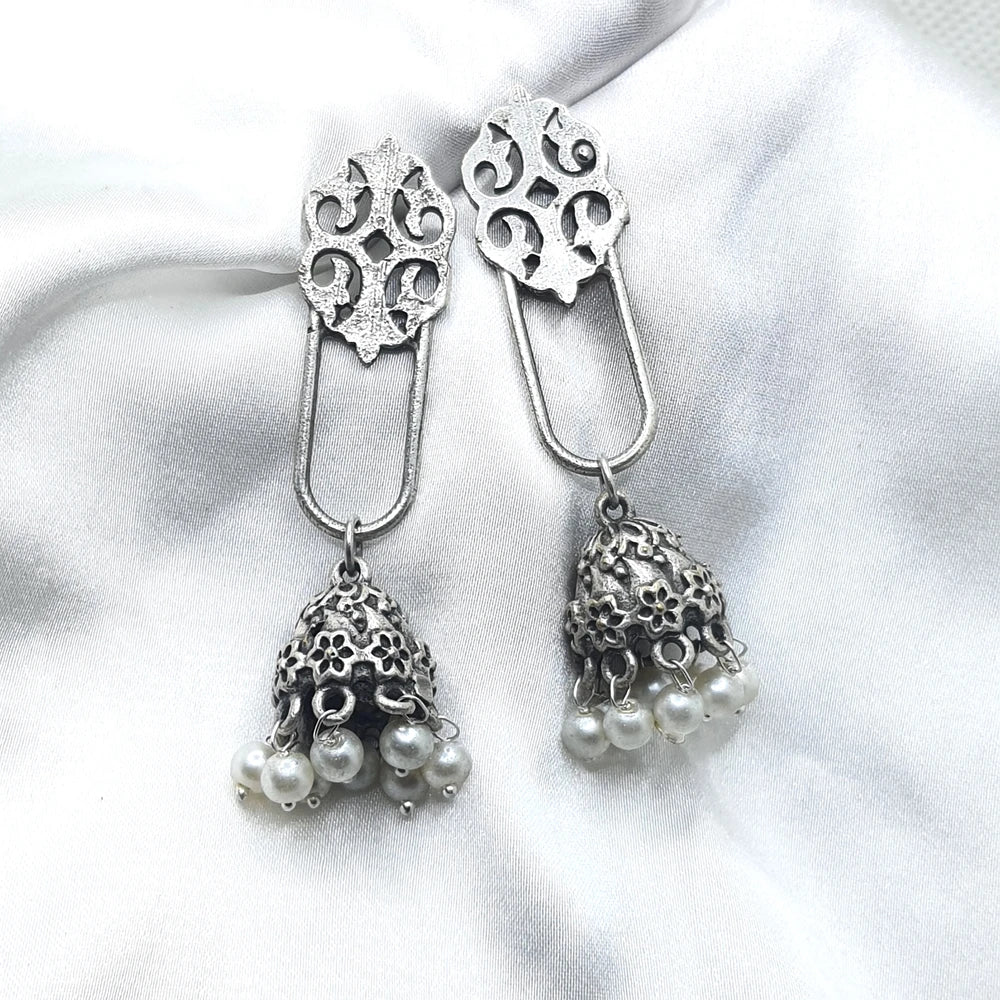 Suravie German Silver Jhumka