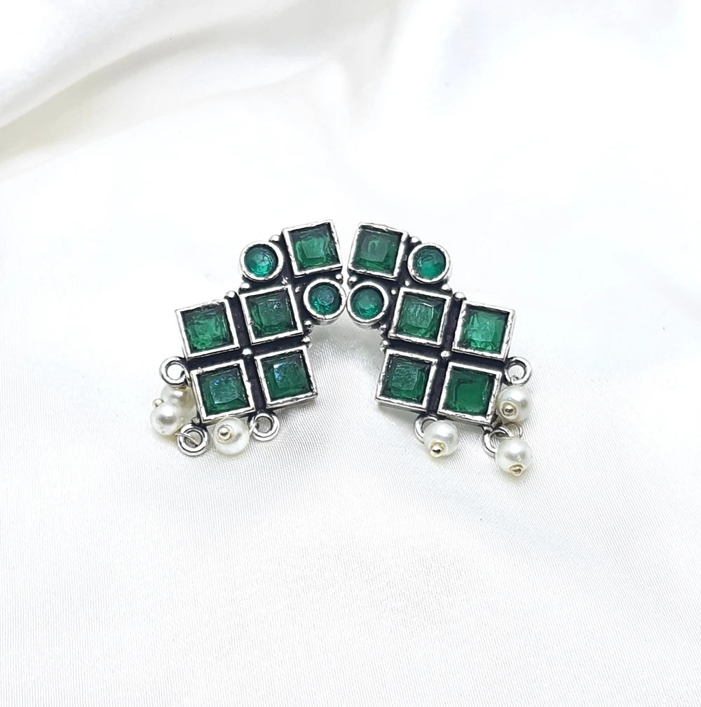 Nihira Silver plated earrings